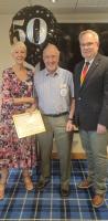 Celebration of Hamish Milne's 50th Anniversary with guest Gordon McInally, Past President Rotary International (2023-24)